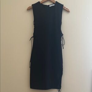 Black Open Sides w/ Ties Mini Dress